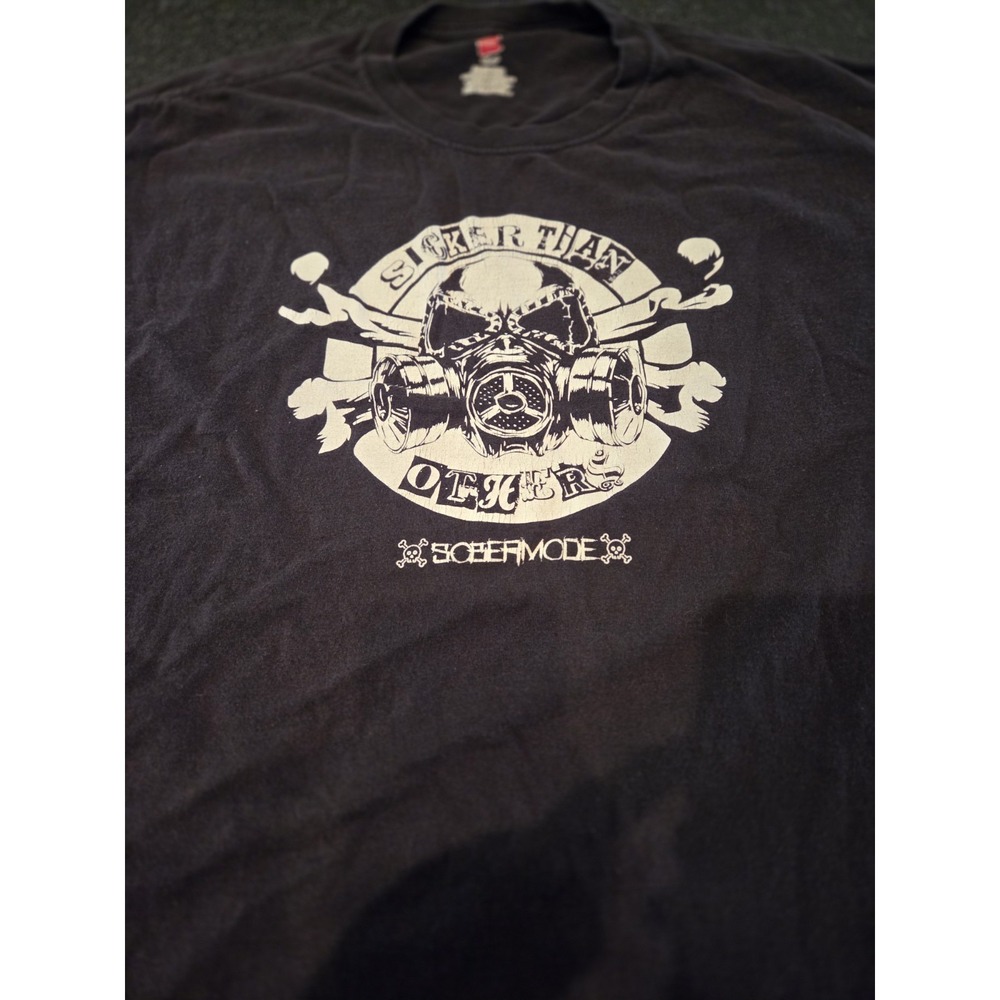 Hanes 2XL Sicker Than Others Sickermode Graphic Tee Black Skull Gas Mask Shirt